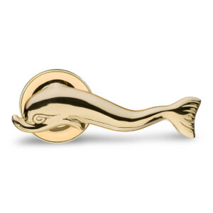 Poignée de porte en laiton, portes extérieures, DOLPHIN 145