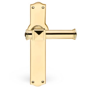 Door handle on backplate - Brass - ULLMAN - World of handles